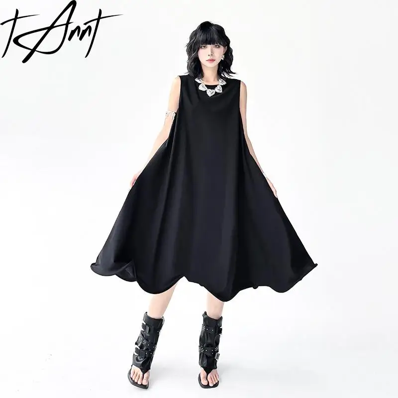 

Tannt Women Dress Asymmetry Sleeveless Fashion Long Dresses For Women Vintage Casual long Summer Woman Dresses 2025 New