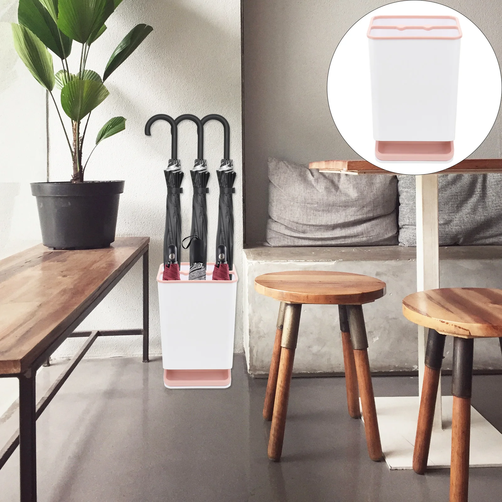 

Rain Umbrella Storage Rack Compact Detachable Water Collector Anti-Tip Base For Long Foldable Umbrellas