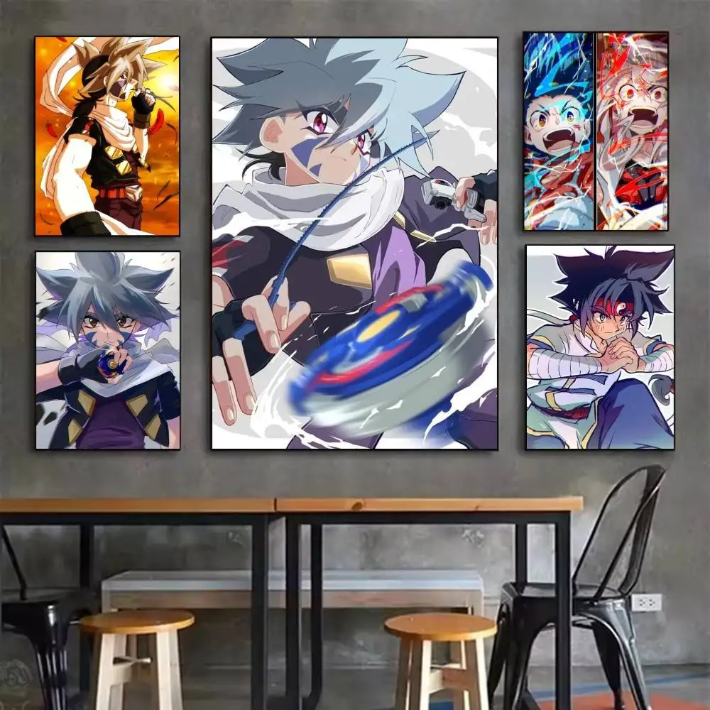 Kai Hiwatari Beyblade Anime-Poster, wasserfest, HD-Kunst-Wandaufkleber, selbstklebender Druck