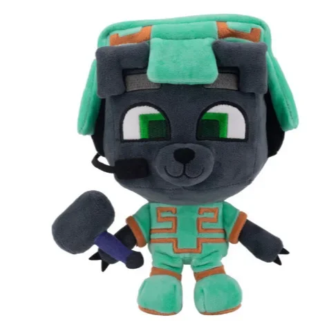 Juguete de peluche de Anime para niños, Bobicraft Gitd Wolf, animales de peluche suaves, decoración del hogar, regalos de cumpleaños, muñeca verde, 20cm