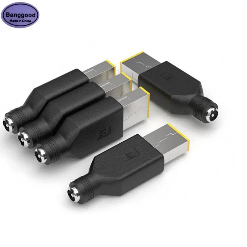 5PCS Laptop DC Power Adapter 5.5x2.1mm Female to 11x4.5mm Square Plug Converter For Lenovo ThinkPad Ultrabook X230S 10 Helix