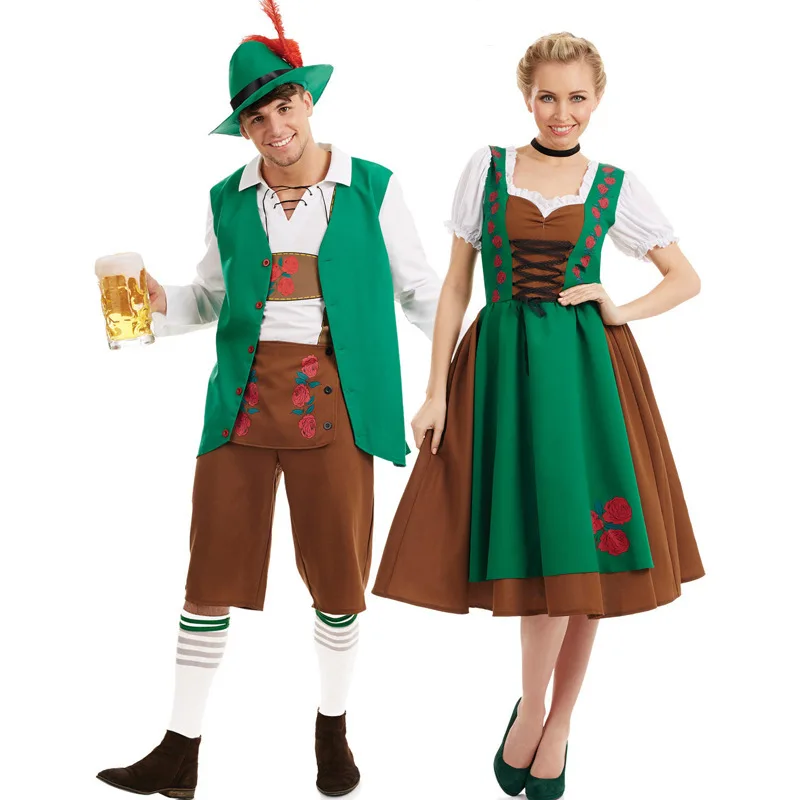 

Couple's Mh Beer Festival Outfits Women's Bar Prtional Clothing Beer Themed Faion for Men And Women