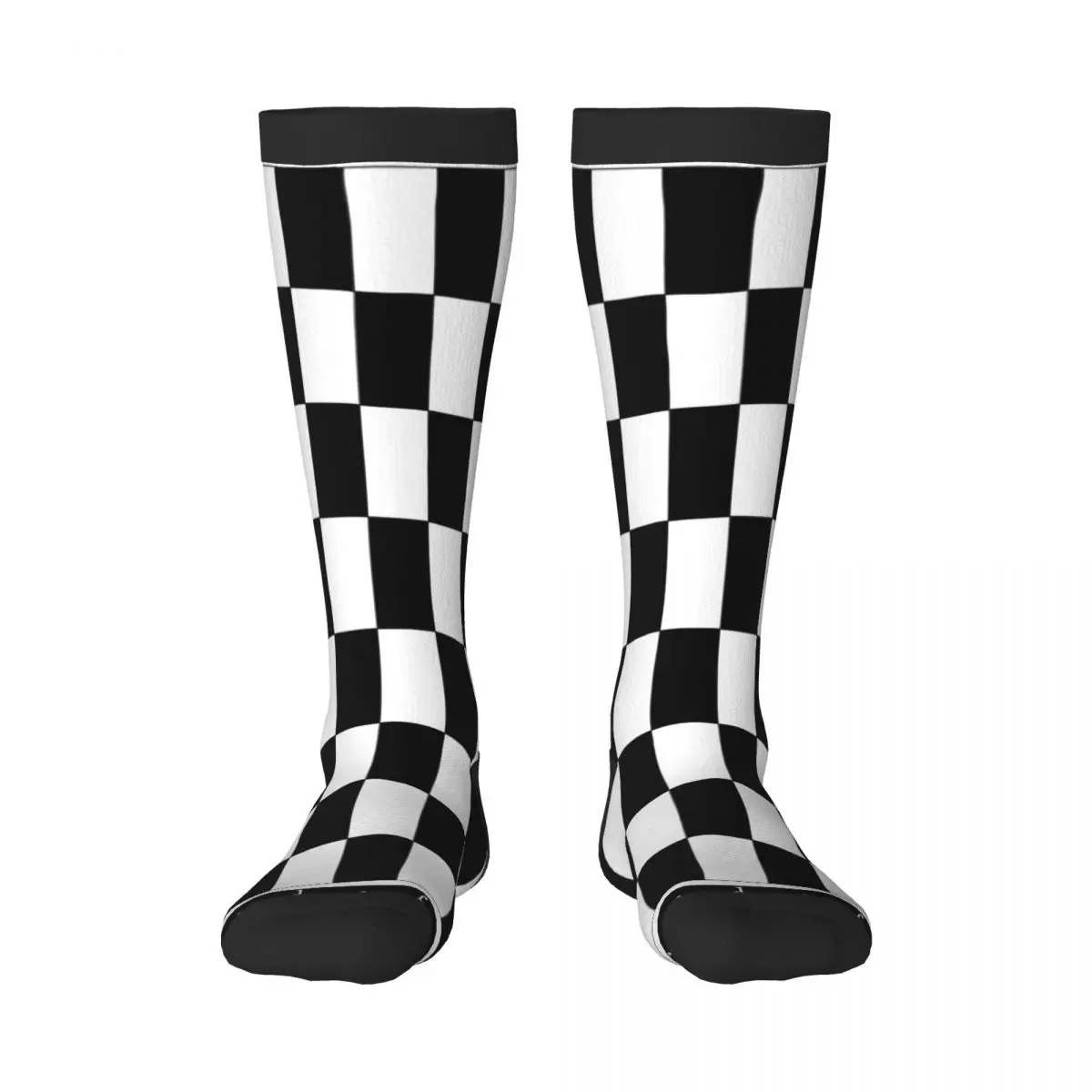 Chess Board Illustration Unisex High Socks for Men Women Autumn Winter