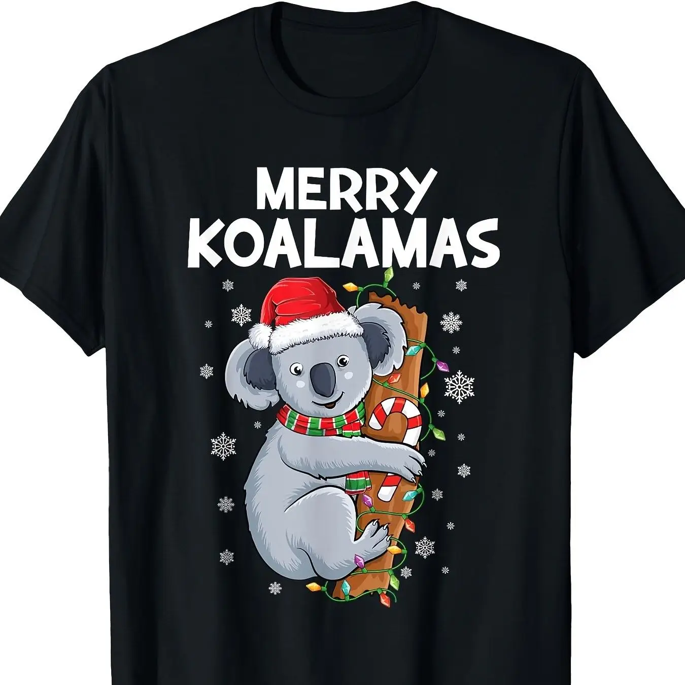 

Christmas Cute Kangaroo Santa Hat Christmas Kangaroo T-Shirt - 220g Pure Cotton