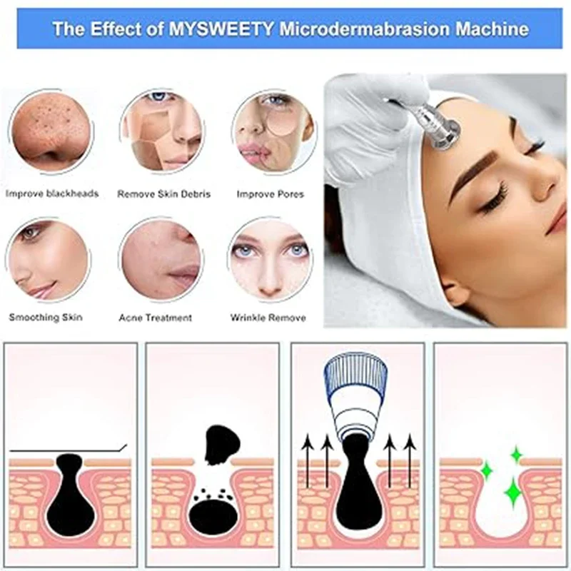 Diamond Microdermabrasion Machine Dermabrasion Facial Skin Peeling Rejuvenation Lifting Tightening Beauty Device