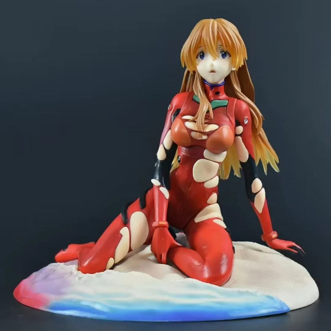 19cm anime eva asuka final postura sentada figuras de ação pvc modelo estátua brinquedos boneca mesa decoração coleção presentes encaixotados