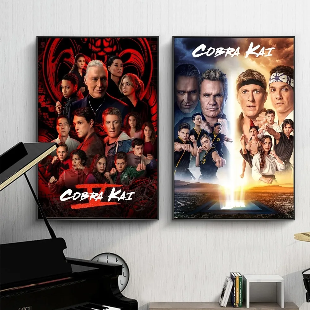 American classic kung fu comedy movies Cobra Kai Poster Self-adhesive Art Poster Retro Kraft Paper Vintage Decorative Painting