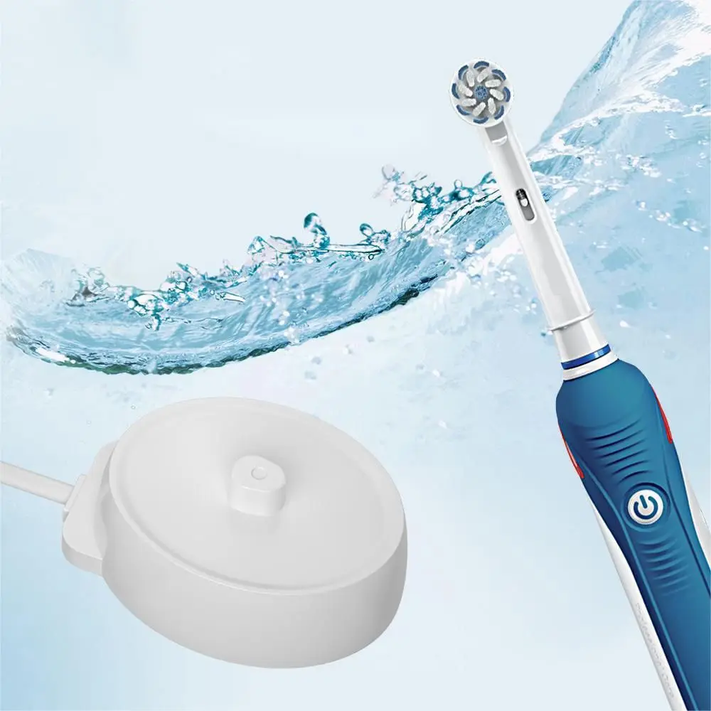 Adaptador de corriente para cepillo de dientes eléctrico, cargador inductivo de viaje, fuente de alimentación impermeable para Oral B Braun/3757