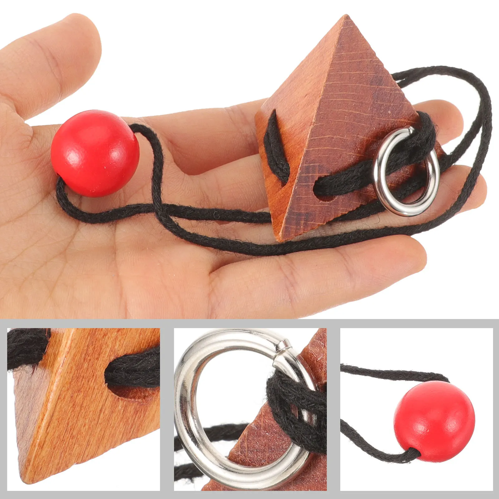 

Wooden Set Brain Teaser Puzzle For Kids Adults Intelligence Game Disentanglement Puzzle Educational