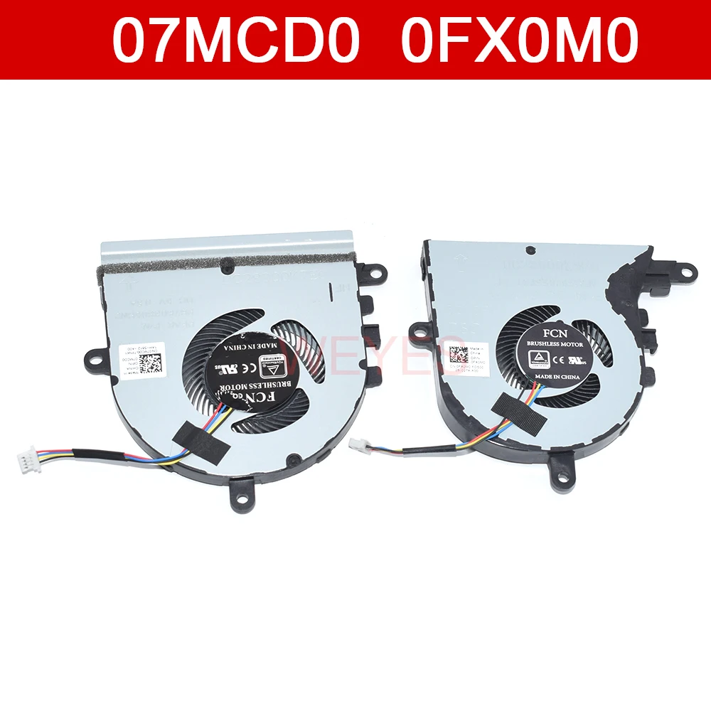 0FX0M0 07MCD0 New CPU Fan FX0M0 DFS1503055P0T 7MCD0 For Dell Inspiron 15 5570 5575 3590 E3590 4-Pin DC5V 0.5A Cooling