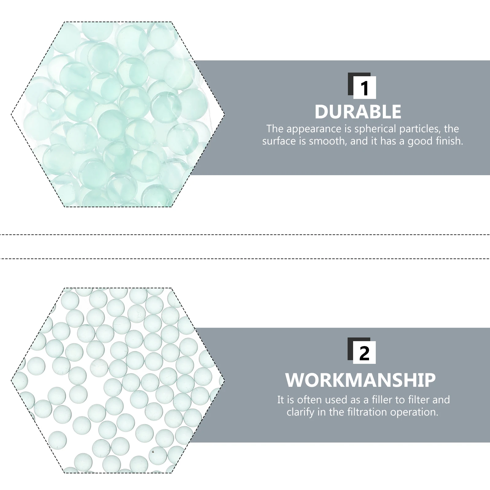 

1Pack High Precision Anti Boiling Glass Bead Chemical Stability Heat Resistant Lab Experimental Tool Experimental Glass Bead