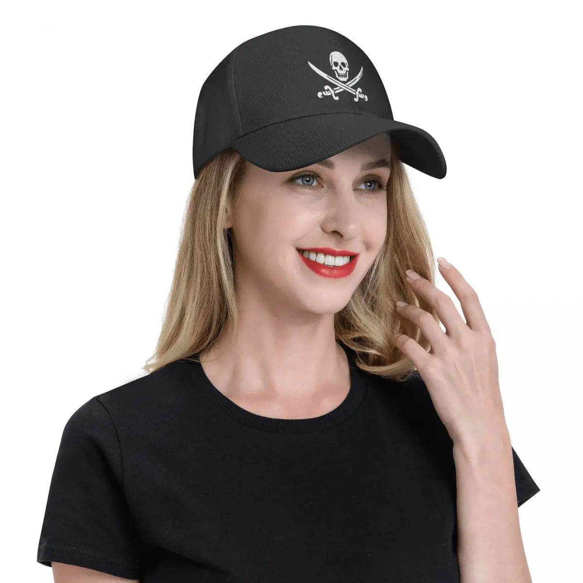 Classic Unisex Jolly Roger Skull Baseball Cap Adult Pirate Flag Adjustable Dad Hat for Men Women Sports Snapback Caps