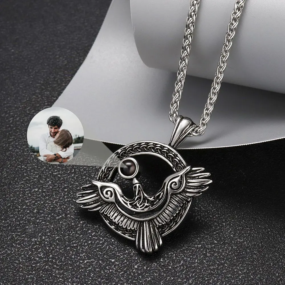 Personalized Custom Photo Projection Photo Necklace Stainless Steels Men's Necklace Couple Jewelry Boyfriend Memorial Gift - view 4