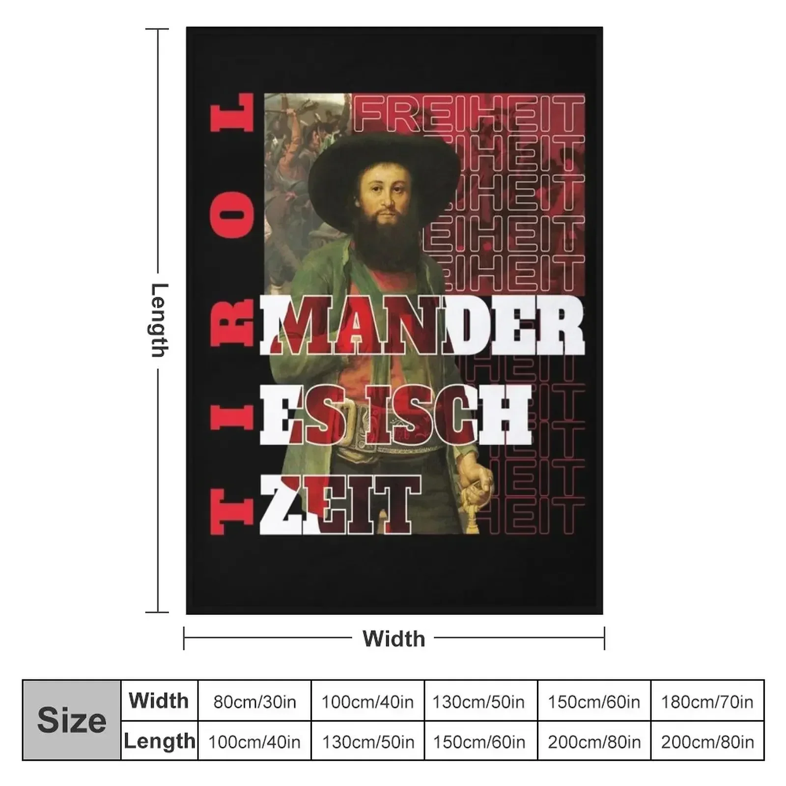 It's time for Andreas Hofer Tirol Throw Blanket Retros Soft funny gift Hair christmas decoration anime Blankets