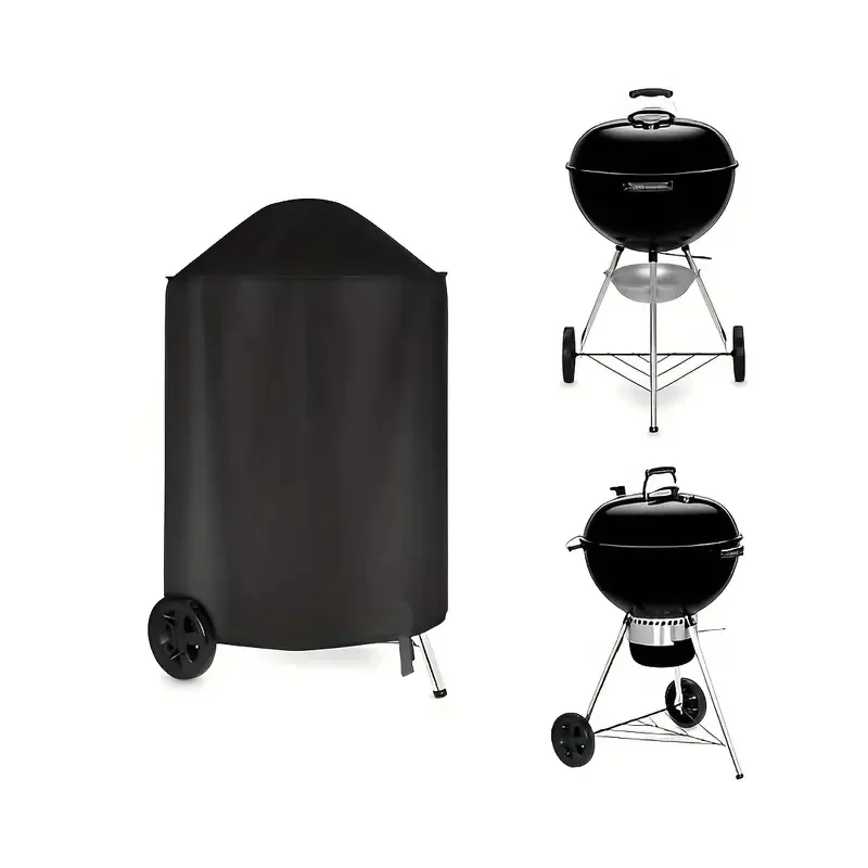 غطاء شواء أسود من قماش أكسفورد - غطاء شواية شواء عالي التحمل، مناسب للاستخدام الخارجي، غطاء شواء قوي قابل للتعديل #4