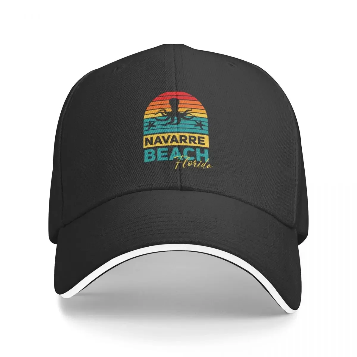 New Navarre Beach florida retro sunset vintage Baseball Cap Hood Horse Hat party hats Beach Hats For Women Men's