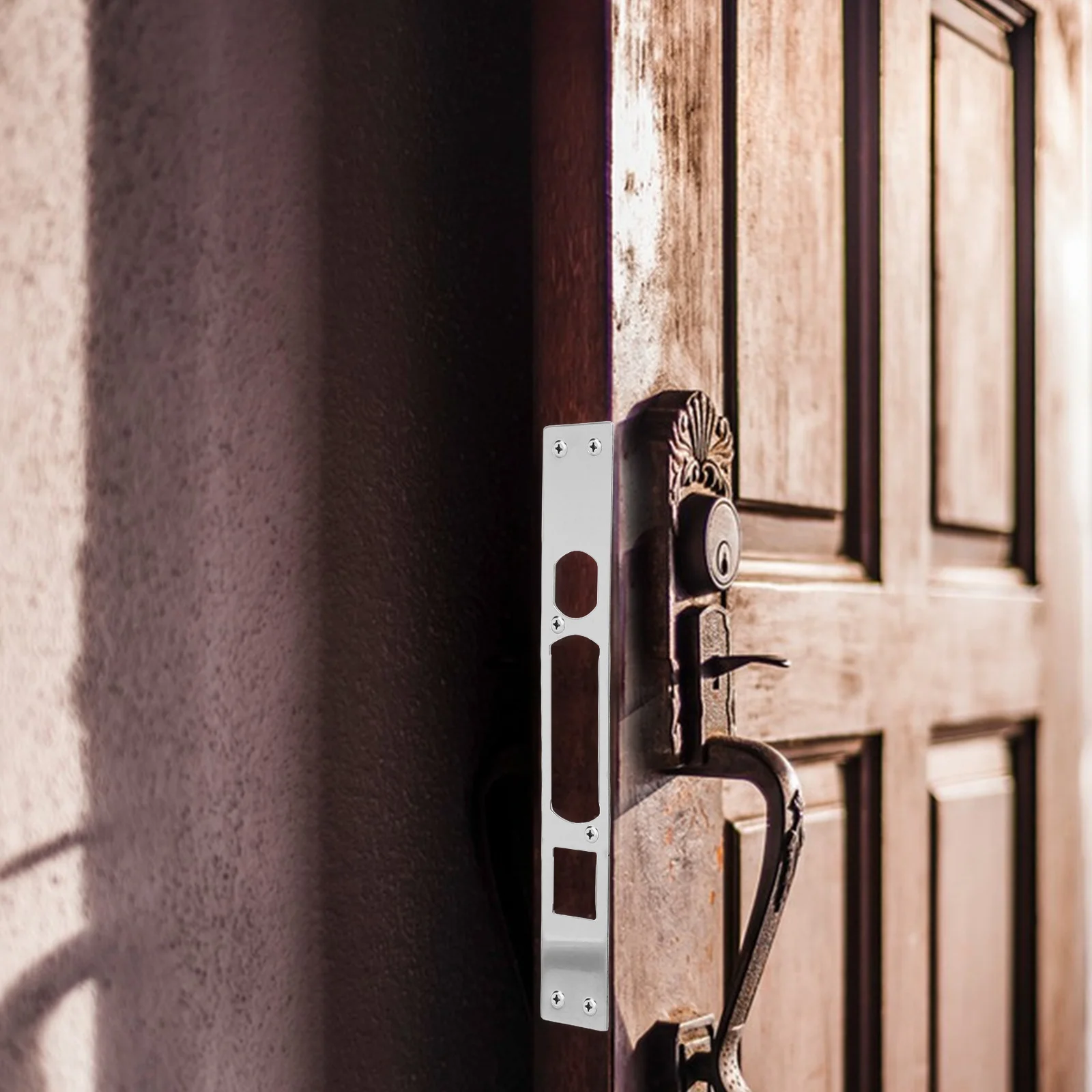 2 個の固体ステンレス鋼ドアラッチボルトシンプルで実用的なロープロファイルセキュリティ固定ドアラッチセキュリティバレルボルト