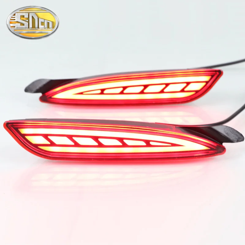 2PCS Rear Fog Lamp For Mazda 6 Atenza 2019 2020 Car LED Rear Running Light Bumper Brake Light Dynamic Turn Signal Reflector