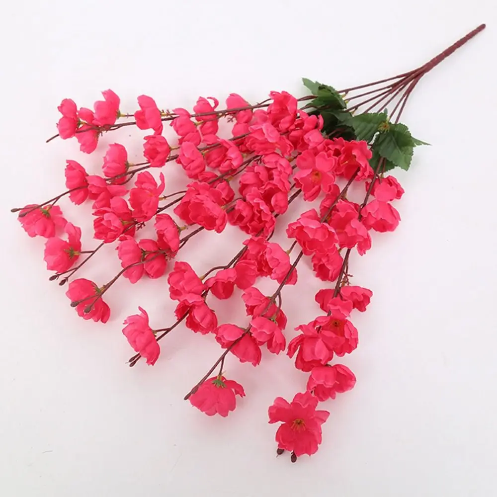 7 Zweige Künstliche Kirschblüten Blumenarrangement 55cm Lebensechte Pfirsichblüten Vasenfüller Heimdekoration – Detail 12