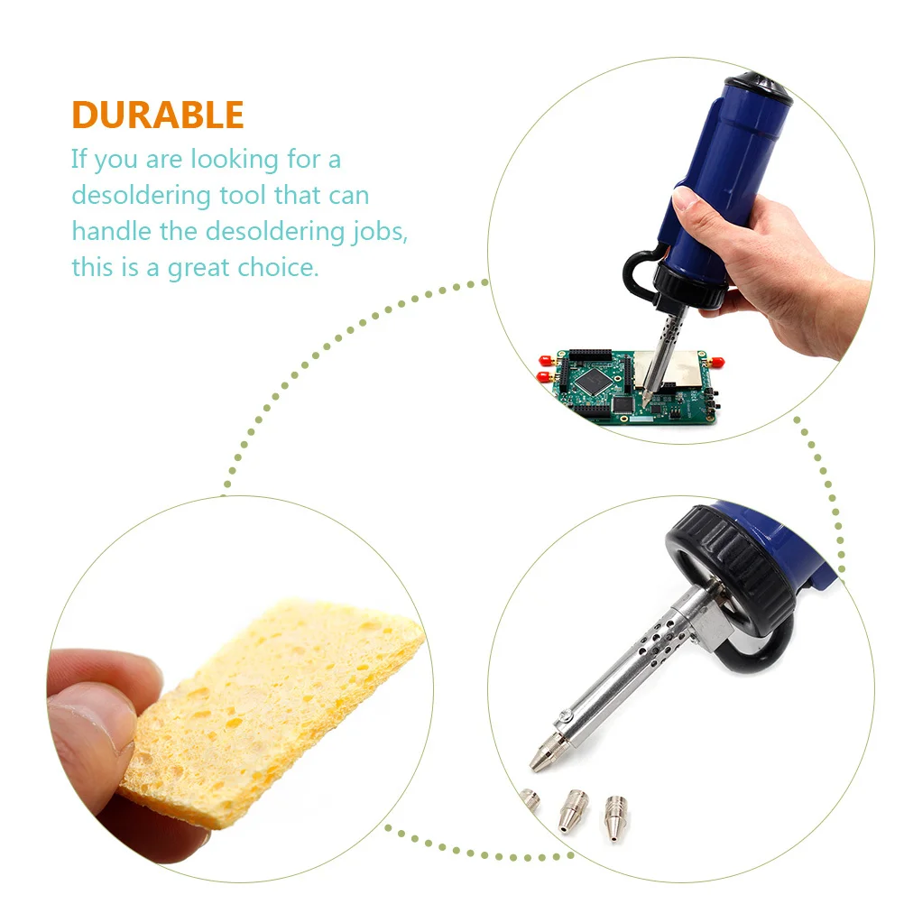 

Vacuum Desoldering Pump Electric Solder Tin Sucker Eu Plug Portable Replaceable Nozzles Fast Heating Solder Remover Tool