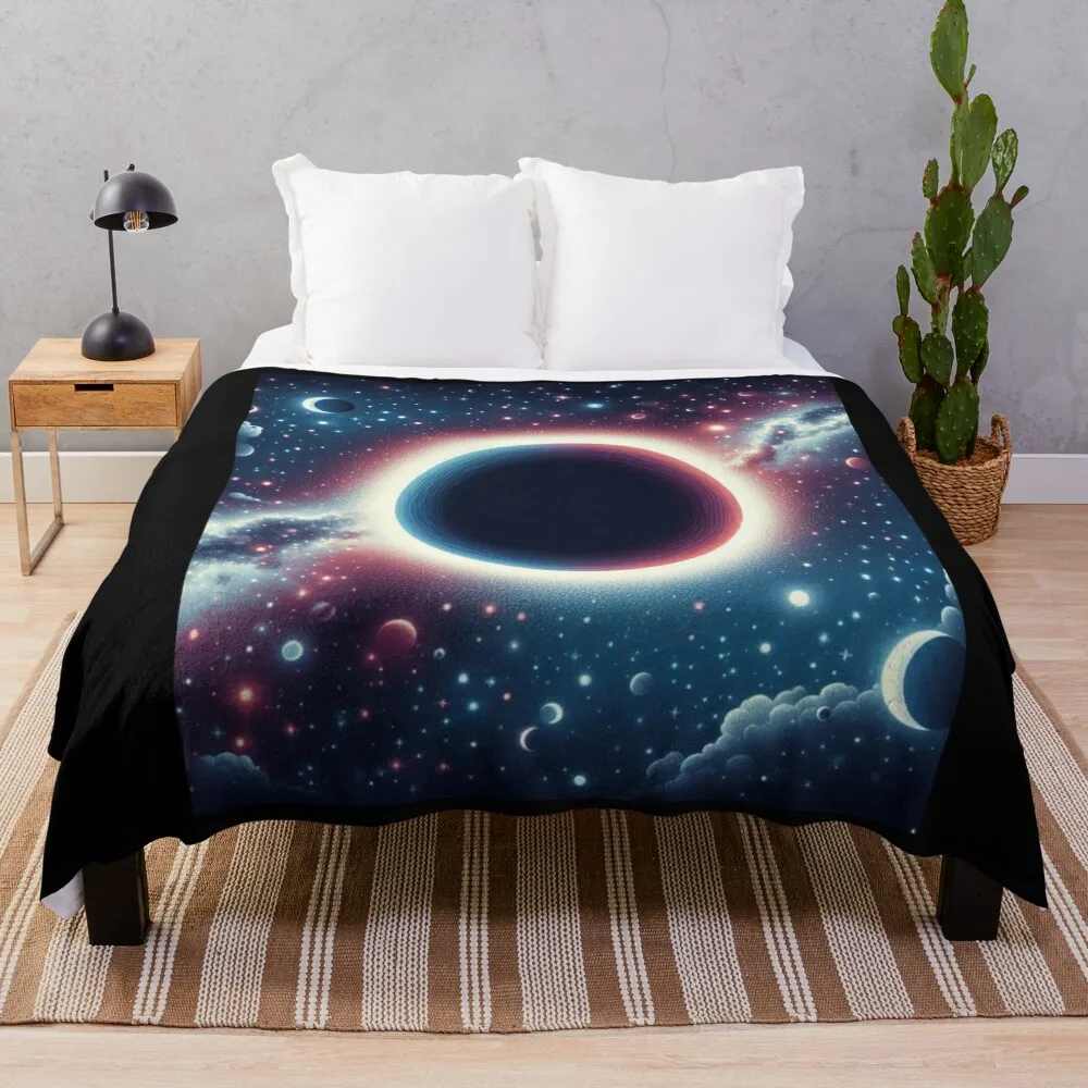 

Eclipse Starry night Throw Blanket halloween Sofa Throw Blankets