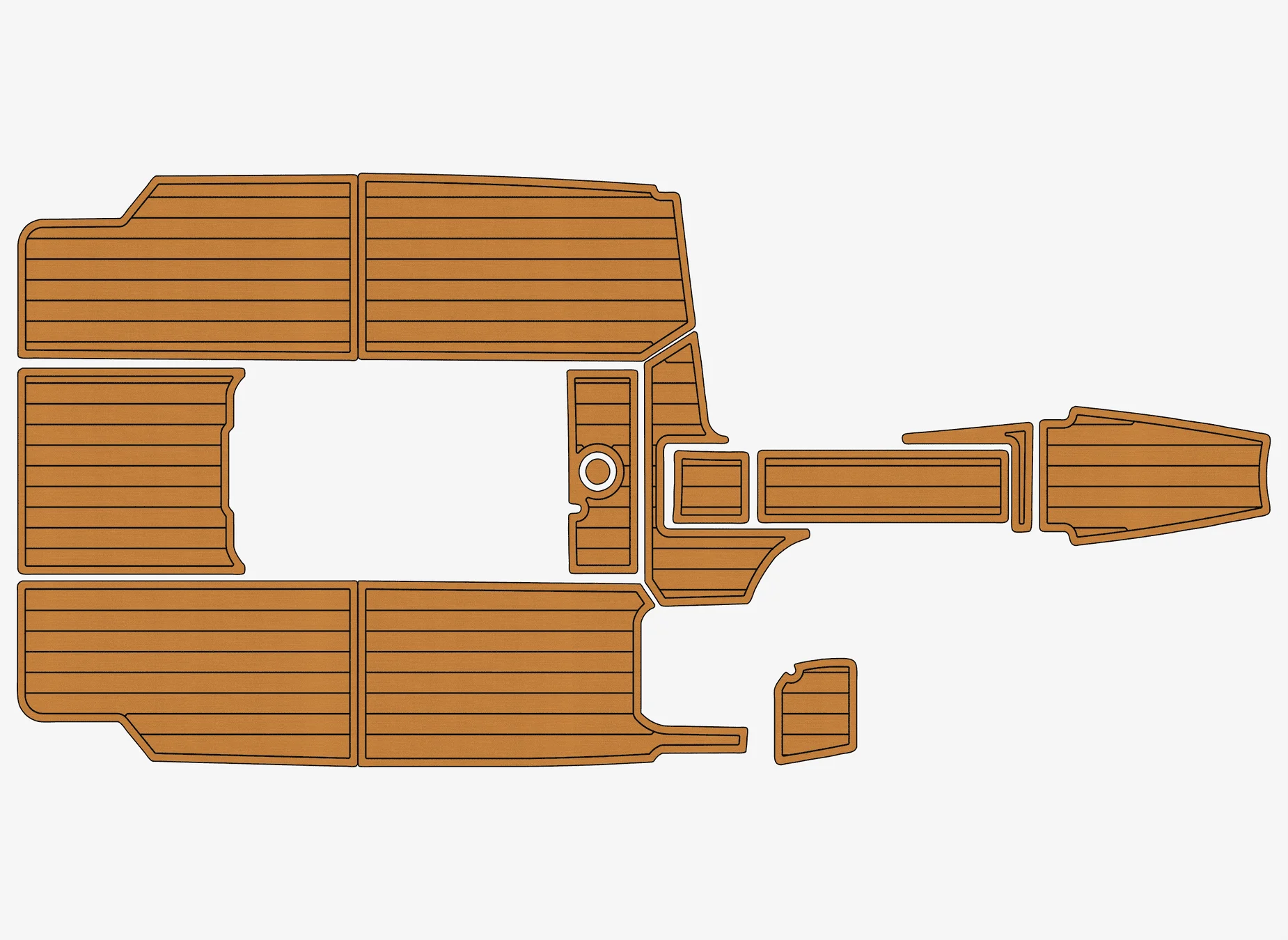 

Marine Faux Teak EVA Non-Slip Mat -2004 Mastercraft 209 X9 Self-Adhesive 1/4" (6mm) Boat Deck Pad for Cockpit & Deck