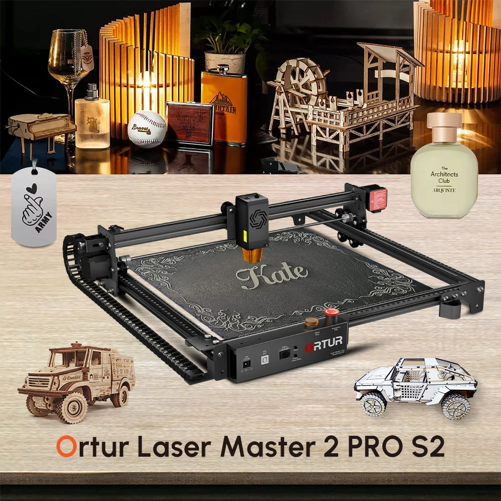 2024 Ortur Lazer Master 2 PRO DIY Gravador a laser e cortador-400x400mm - Proteção de segurança múltipla Fácil de instalar Gravador a laser