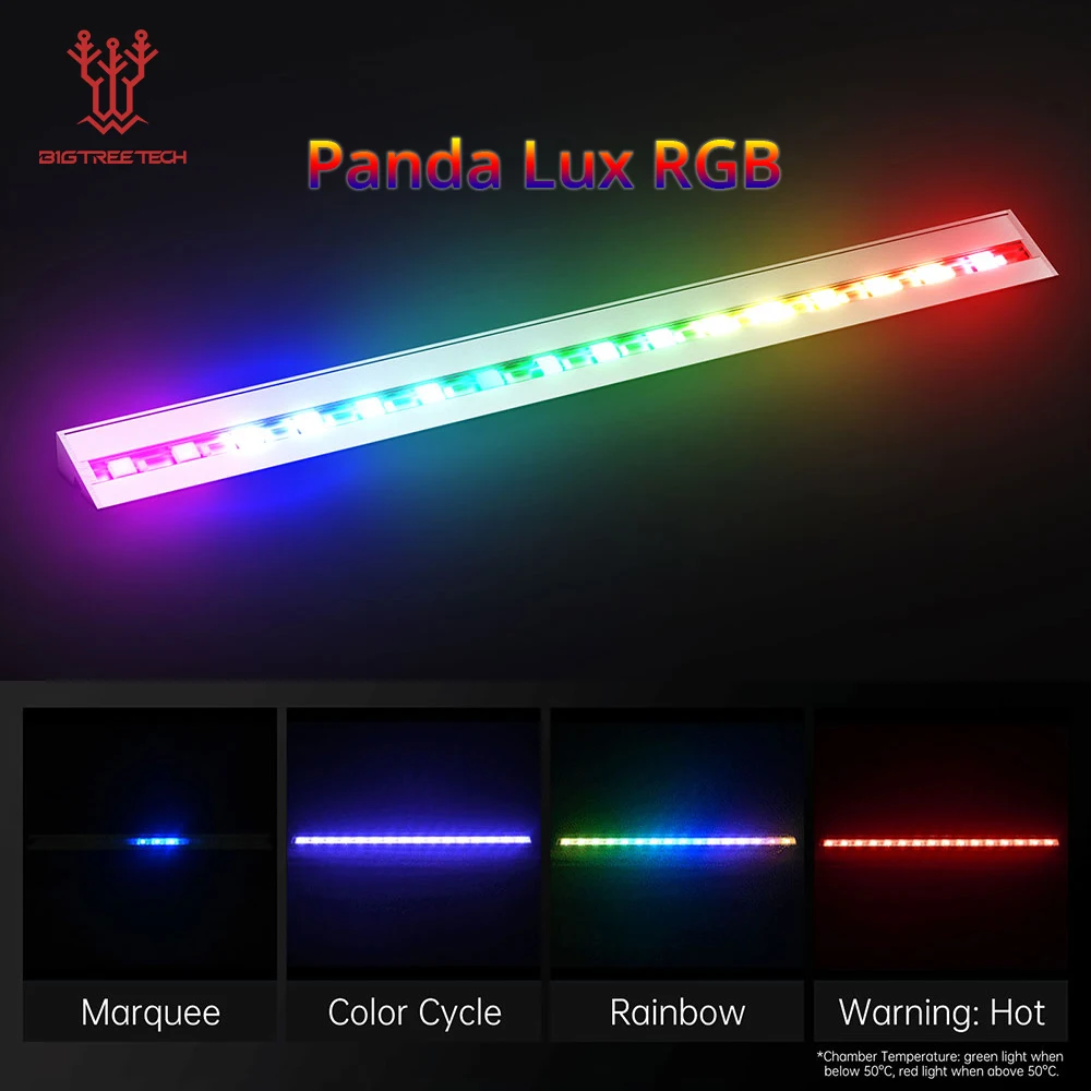 

BIGTREETECH Panda Lux RGB LED Light Bar Dynamic Lighting Color Effects Magnetic Install Wireless Control for Bambu Lab P1 X1