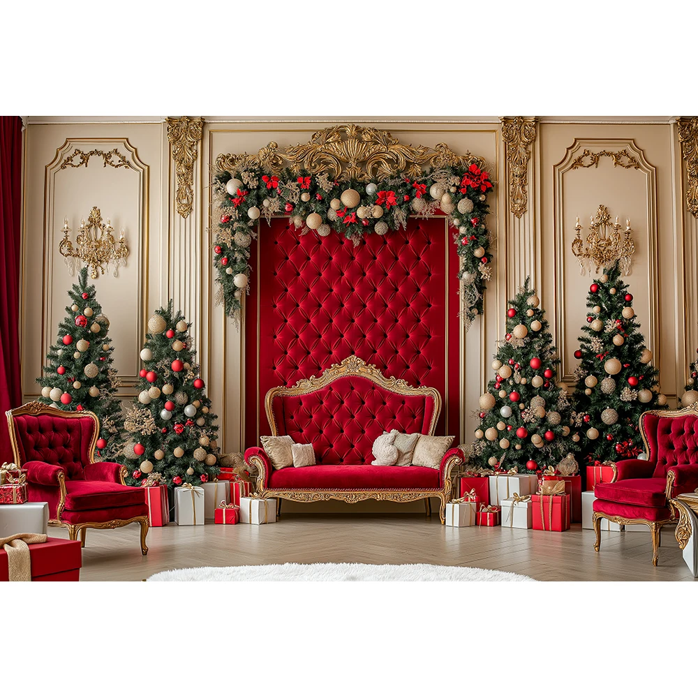 

Christmas Red Bedroom Headboard Backdrops Kids Adult Photography Child Baby Photocall Decors Xmas Rooms Decros Backgrounds
