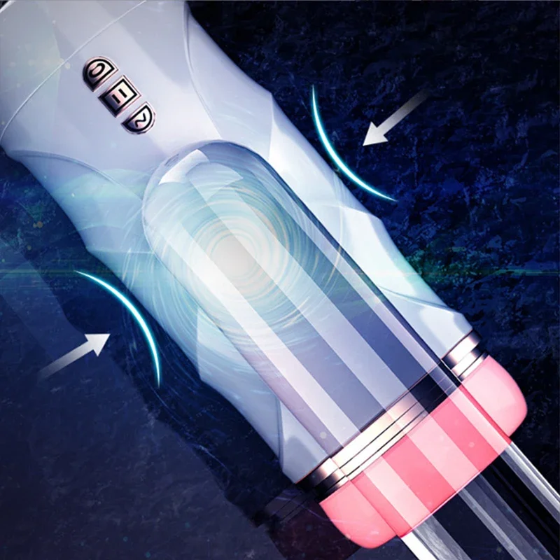 Fully Automatic Aircraft Cup Clamping Telescopic Deepthroat Male Masturbation Device, Penetration Anal Tools, Artificial Vagina
