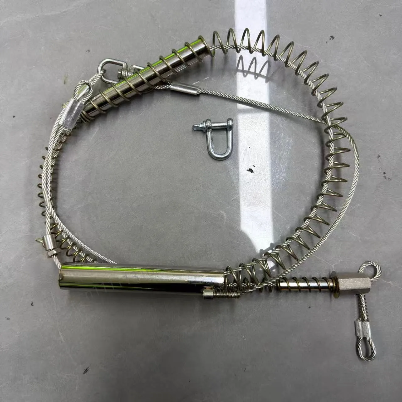 1PC  Section Double Steel Wire Stronger Spring Replacement With Nuts Wire Rope For the Wild Boar Trap Fox Trap Rabbit Trap