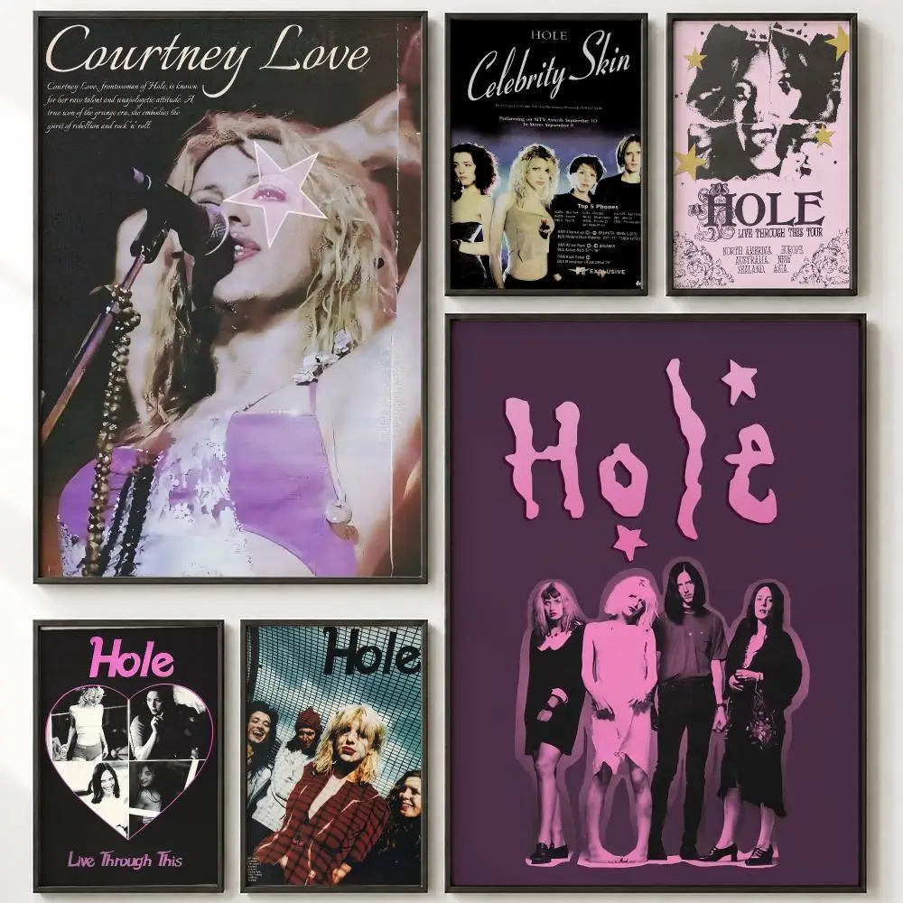 Music Artist Hole Poster HD Poster Wall Art Self-Stick No-Residue for Home Cafe Office Great Gift