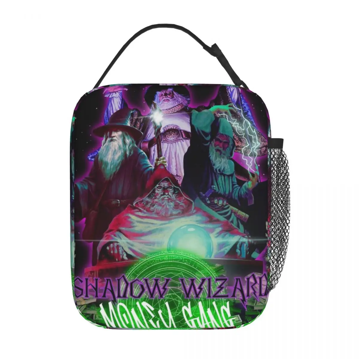 

SHADOW WIZARD MONEY GANG Insulated Lunch Bags Leakproof Reusable Cooler Bag Tote Lunch Box Work Picnic Food Bag