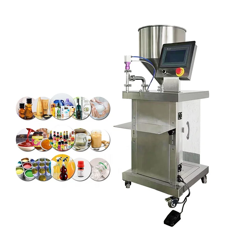 Lotion cosmetic filler beverage honey cream Gear pump paste chili sauce glass bottle filling machine