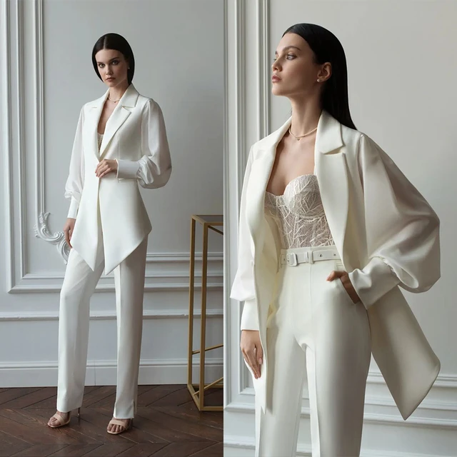 Ivory wedding trouser suits best sale