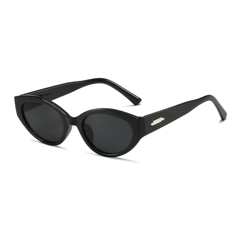 Pequeno oval na moda óculos de sol das mulheres dos homens marca designer moda óculos de sol feminino masculino bonito punk espelho oculos de sol