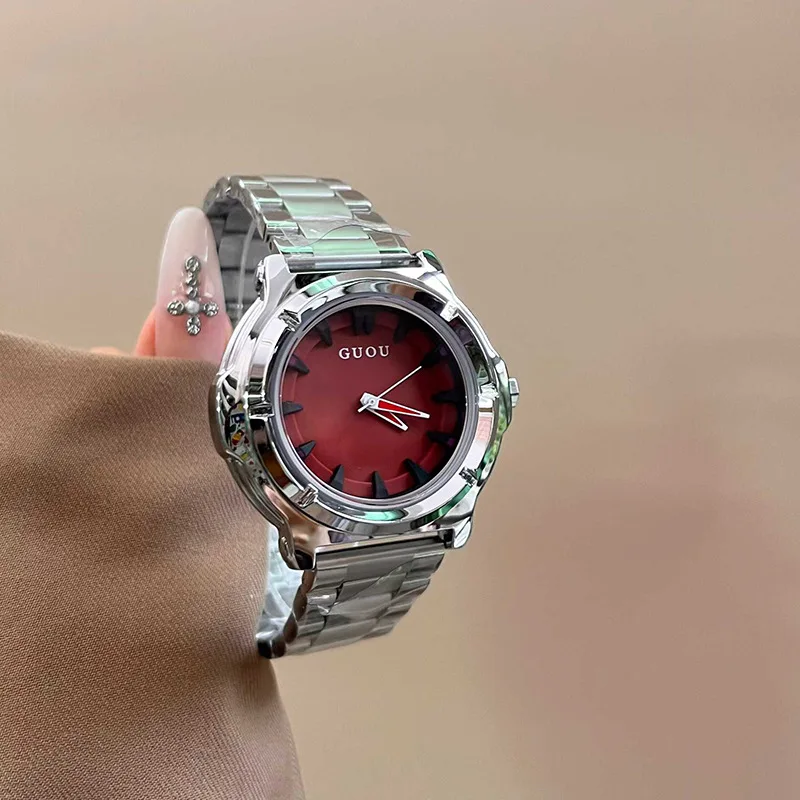 ساعة نسائية فاخرة وأنيقة وبسيطة ذات قرص كبير؛ ساعة يد نسائية فاخرة راقية؛ ساعة يد نسائية رائعة. #3