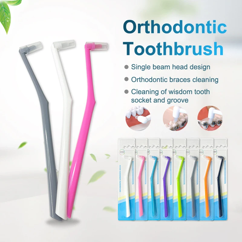 1/3/5Pcs Interdental Brush Single-Beam Soft Teeth Cleaning Toothbrush Oral Care Tool Small Head Soft Hair Implant Adult