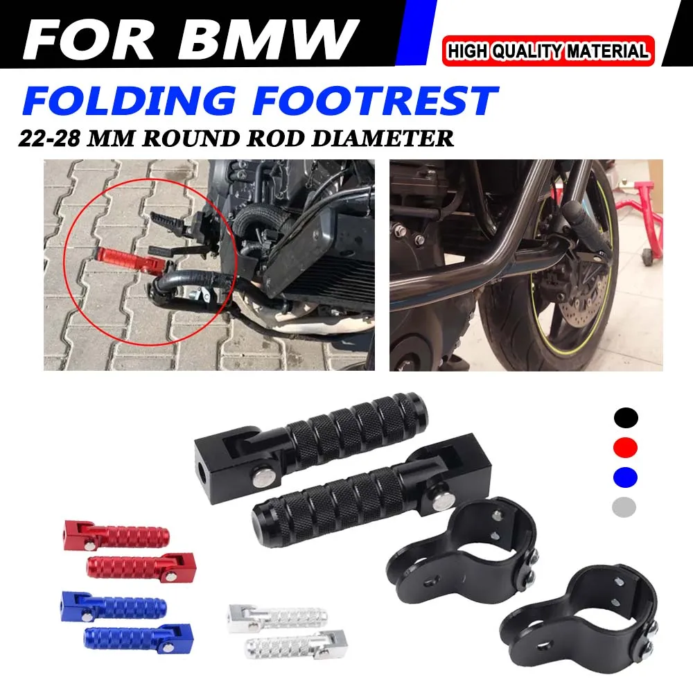 

For BMW R1250GSA R1200GSA R1200RT R1250RT F900GS F800GS Accessories Highway Footrest Foot Pegs Pedals Folding Footpegs Clamps