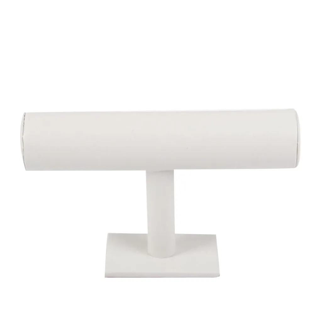 

White T Shaped Jewelry Display Stand for Necklaces Bracelets Watches Fashion Organizer Stylish Home Retail Vanity Decoration