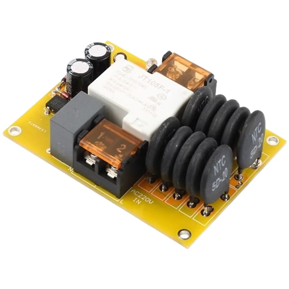 2000W to 5000W Soft Start Controller for Audio Amplifiers with Dual Relay Switching and Low Interference Design