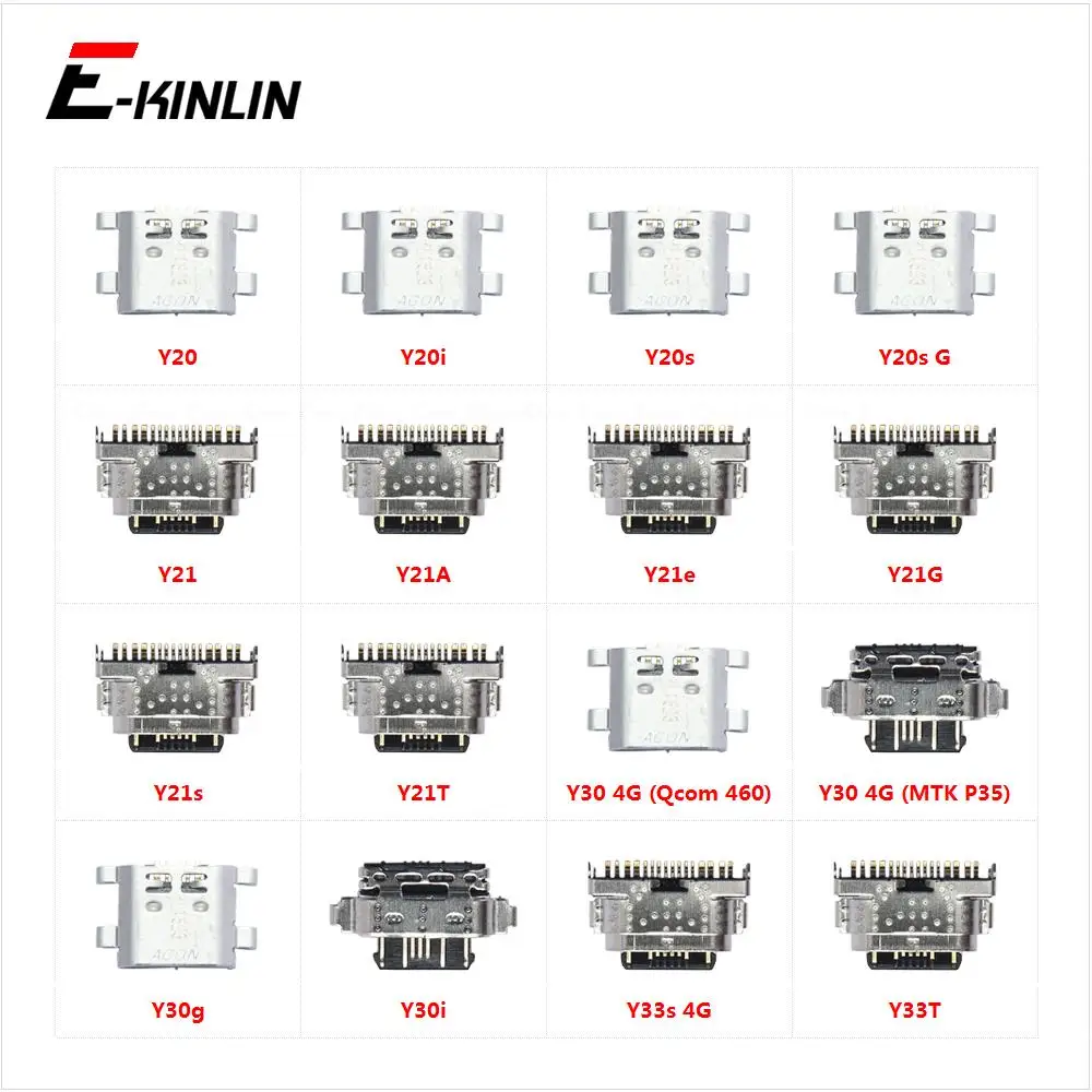 Type-C USB Jack Connector Socket Charging Port Plug For Vivo Y20 Y20i Y20s G Y21 Y21A Y21e Y21G Y21s Y30 Y30g Y30i Y33s Y33T