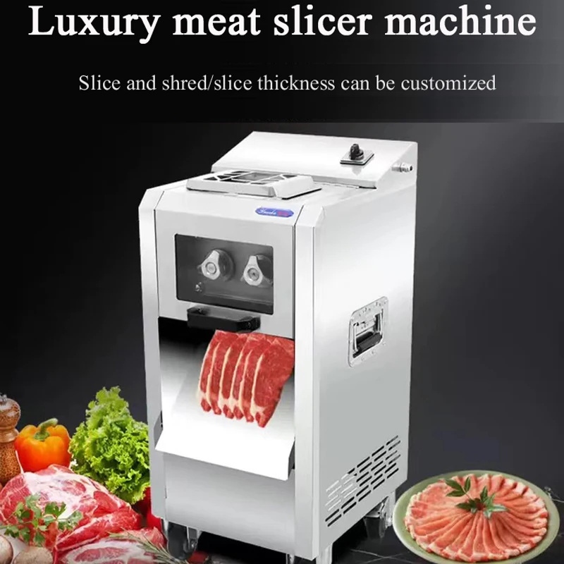 

Commercial Electric Meat Slicer Machine Household Meat Grinder Automatic Fish Vegetable Cutter Fillet Shredded Cutter Slicer