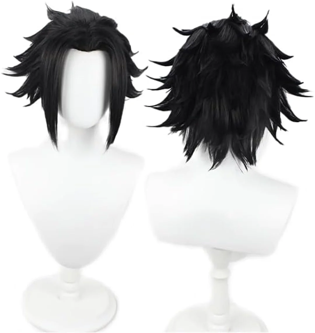 Anime Cosplay Wig Uchiha Sasuke Black Short Party Wig Halloween Costume Accessory Styling Wig