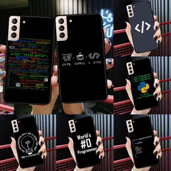 Programming Languages Phone Case For Samsung Galaxy S23 S22 Ultra S20 FE S9 S10 Note 10 Plus S21 FE S21 Ultra Cover