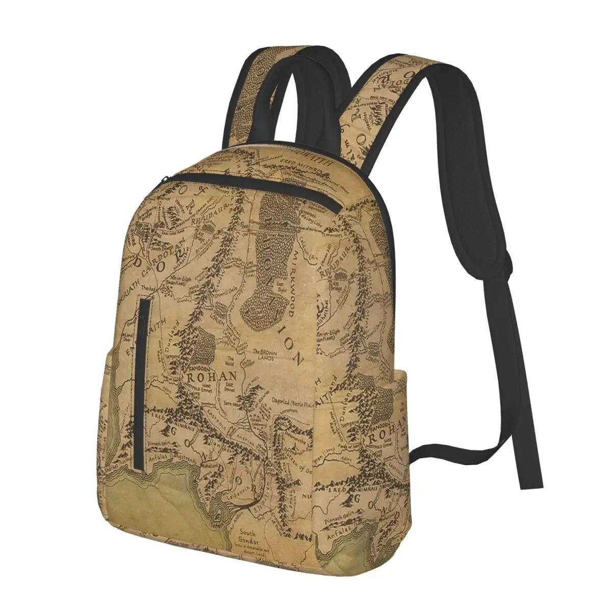 "Lord's Ring" Map Student Backpack School Bag Hiking Travel Daypack for Men Women Bookbag Shoulder Bags