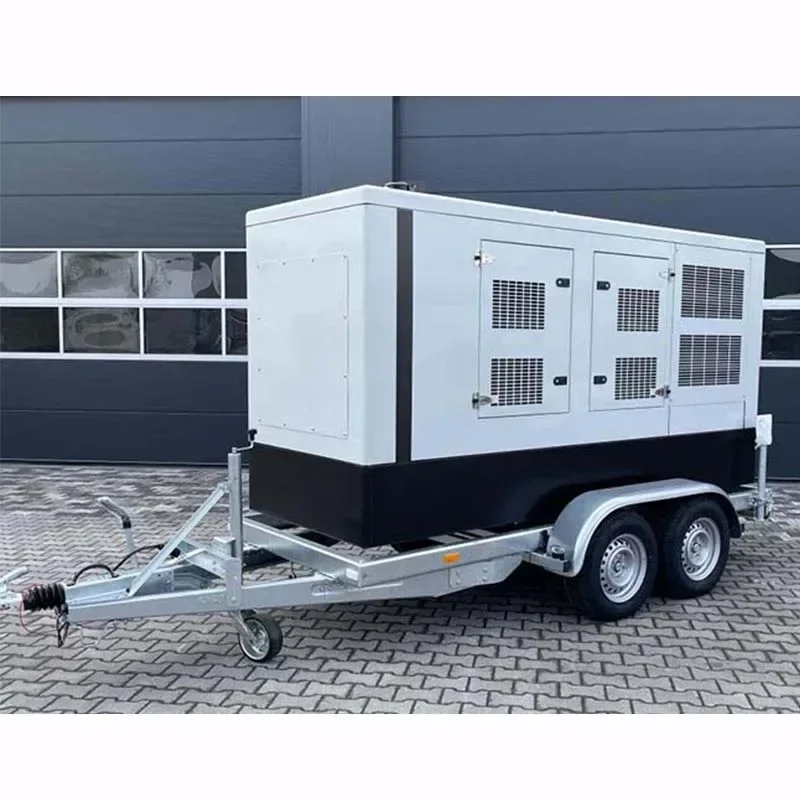 Mobile trailer type diesel power generator 60kw with wheels and canopy 60kva diesel generator silent