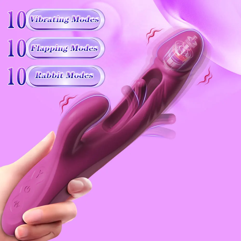 Tapping Flapping Vagina Vibrator for Women Rabbit Vibrator G-Spot Vagina Stimulator Female Masturbator Sex Toy for Women Sexy