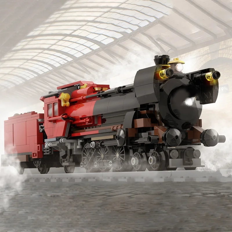 731 pz MOC Crimson Night Trained Modello Building block Architettura Assemblare regalo di Natale Idea creativa fai da te Giocattolo di mattoni Compleanno