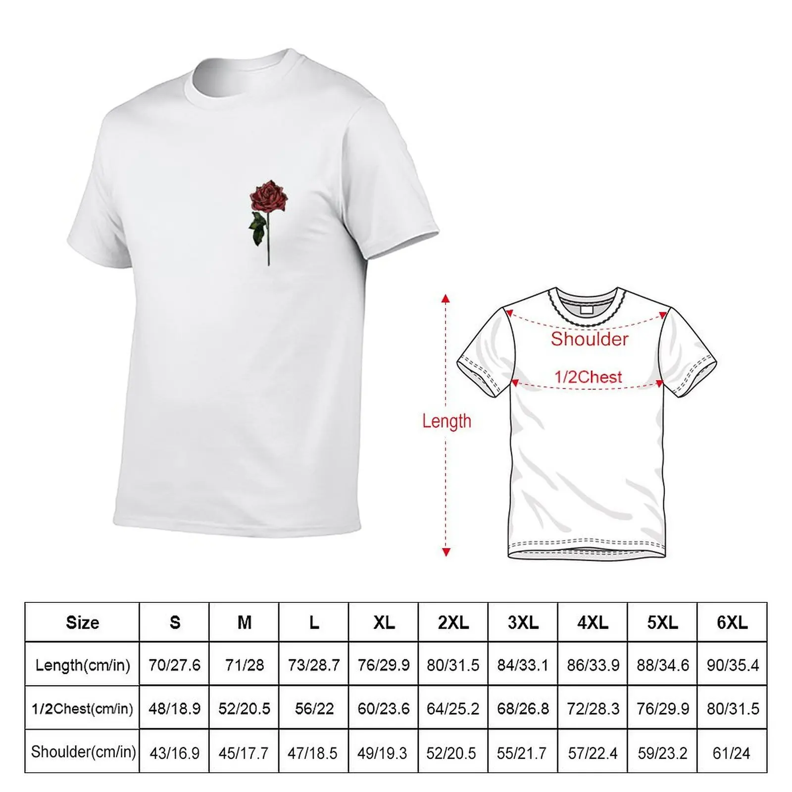 flower T-Shirt aesthetic clothes korean fashion Men's clothing